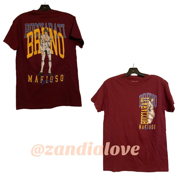NEW JoJo’s Bizarre Adventure Team Bucciarati Mafioso Bruno T-Shirt sz S,M - Picture 1 of 4
